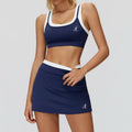 CONTRAST WAIST SKORT-NAVY