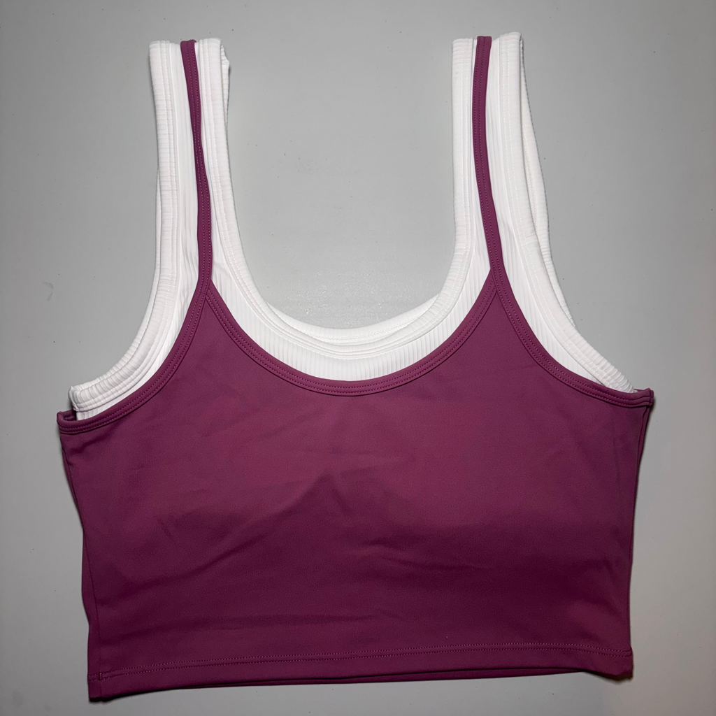 LAYERED SCOOP NECK TANK-MAUVE PINK