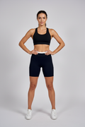 Black Biker Shorts - Front