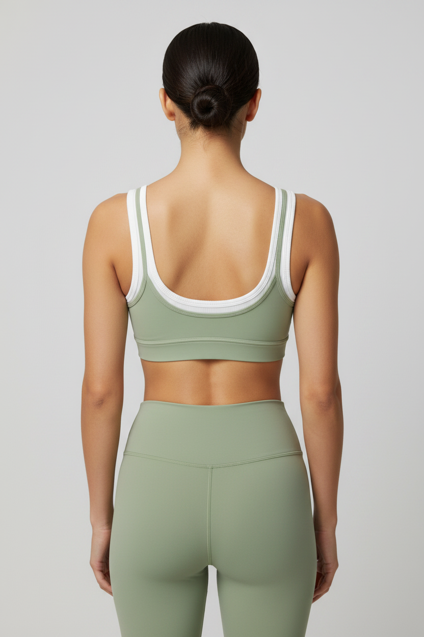 Lime Sports Bra - Back