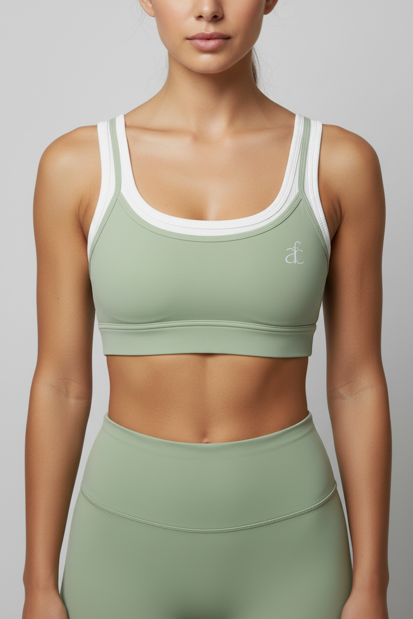 Lime Sports Bra - Front