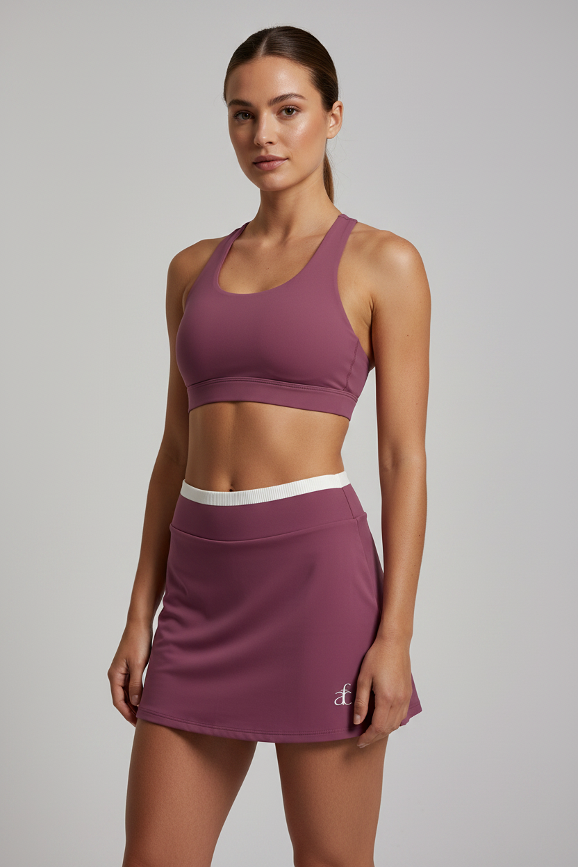Mauve Pink Golf Skort - Front View