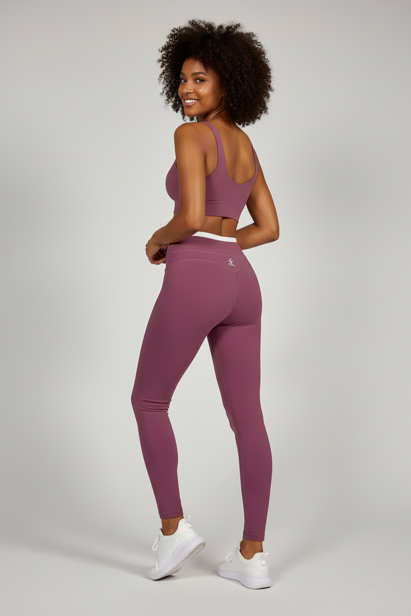 Mauve Pink Leggings - Back