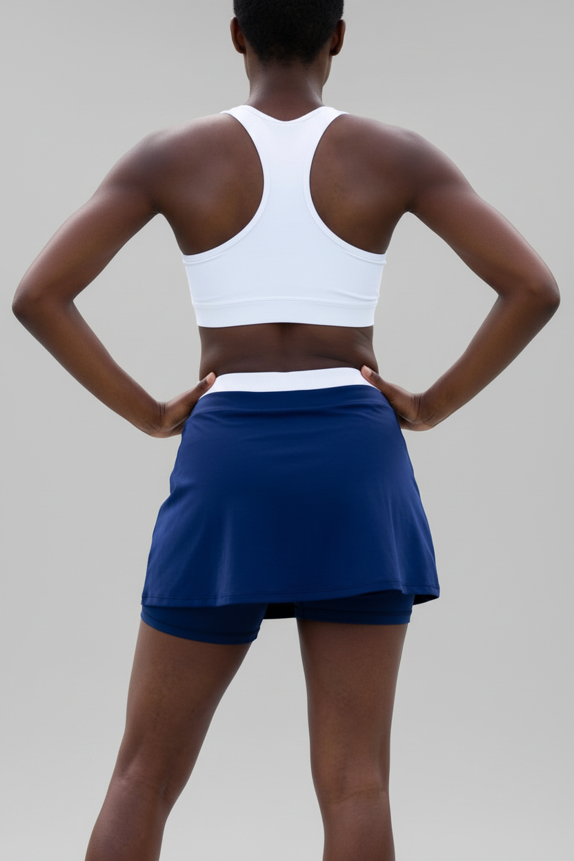 Navy Skort - Back View
