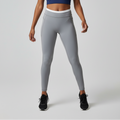 Navy Tank + Gray Leggings on Model